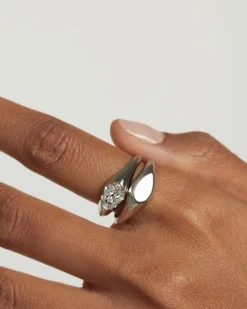 Anillos Sello|Anillos Grandes-PDPAOLA Anillo Sello De Plata Devi