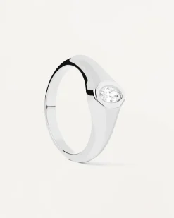 Anillos Sello|Anillos Básicos-PDPAOLA Anillo Sello De Plata Karry