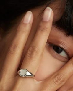 Anillos Sello|Anillos De Plata-PDPAOLA Anillo Sello de Plata Octet