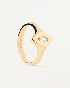 Anillos Básicos|Anillos Solitarios-PDPAOLA Anillo Sello Kate