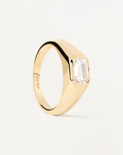 Anillos Grandes|Anillos Básicos-PDPAOLA Anillo Sello Octagon Shimmer