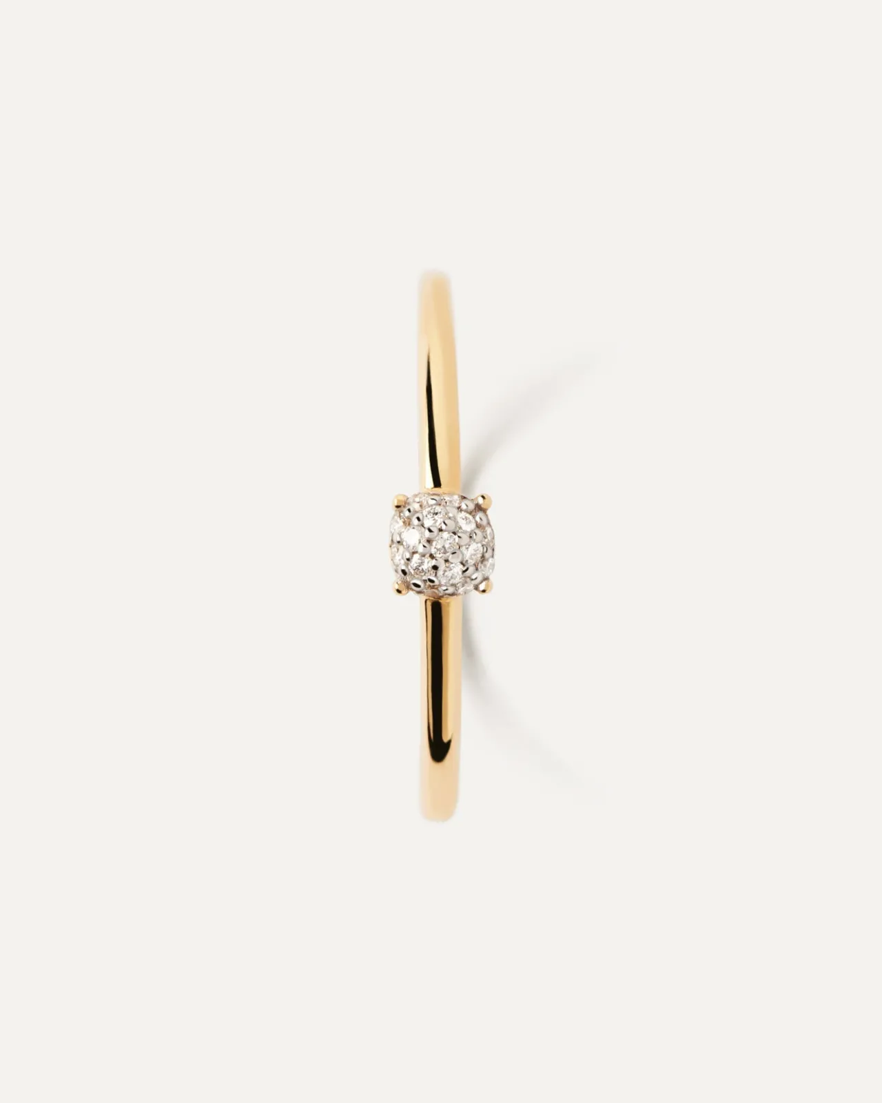 Joyas Con Diamantes|Joyas De Oro 18K-PDPAOLA Anillo solitario de diamantes y oro Dona