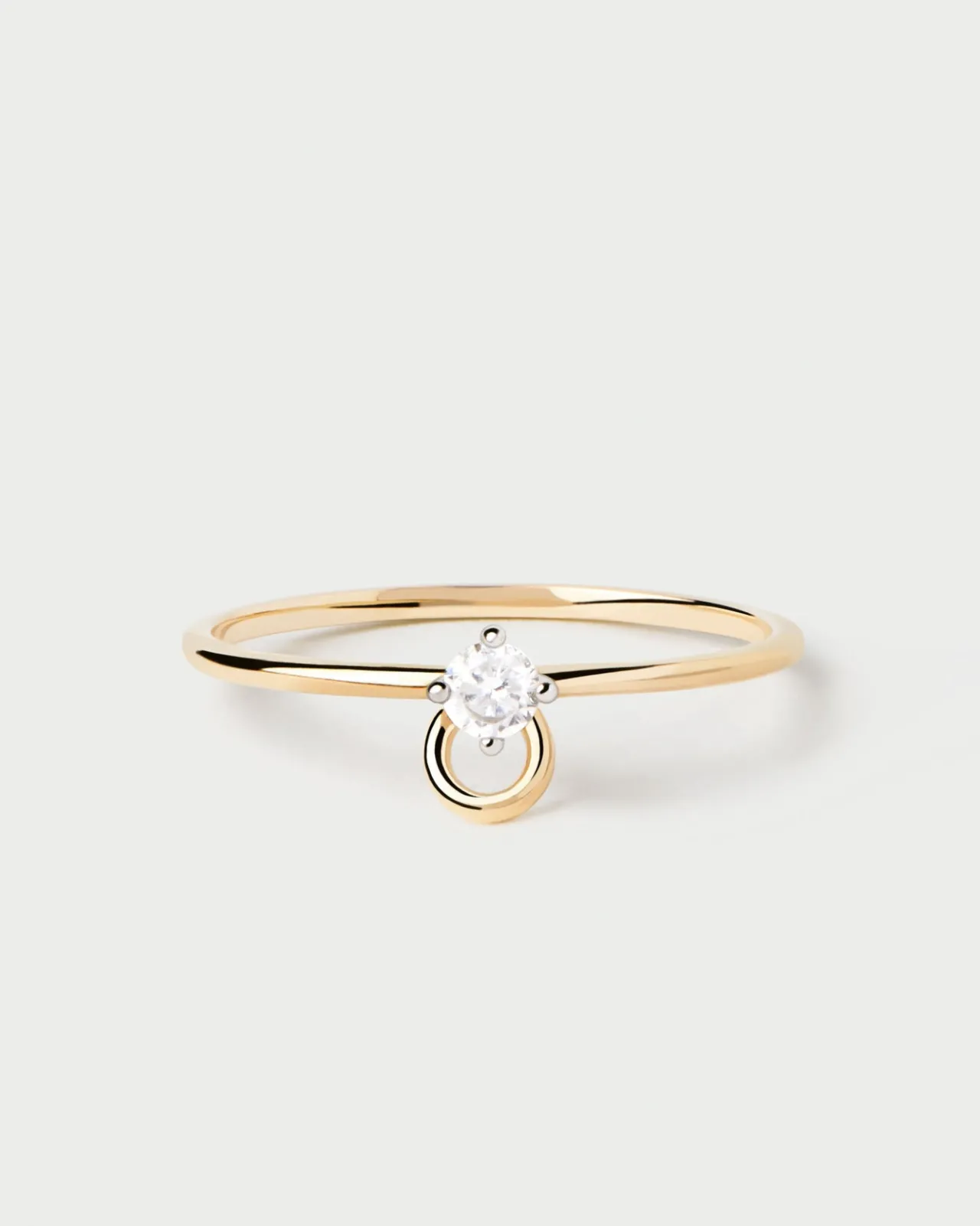 Joyas Con Diamantes|Joyas De Oro 18K-PDPAOLA Anillo Solitario De Diamante Y Oro Ari