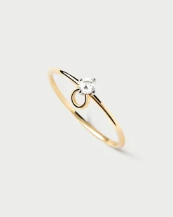 Joyas Con Diamantes|Joyas De Oro 18K-PDPAOLA Anillo Solitario De Diamante Y Oro Ari