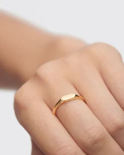 Anillos Sello|Anillos Básicos-PDPAOLA Anilo sello Hexagon mini