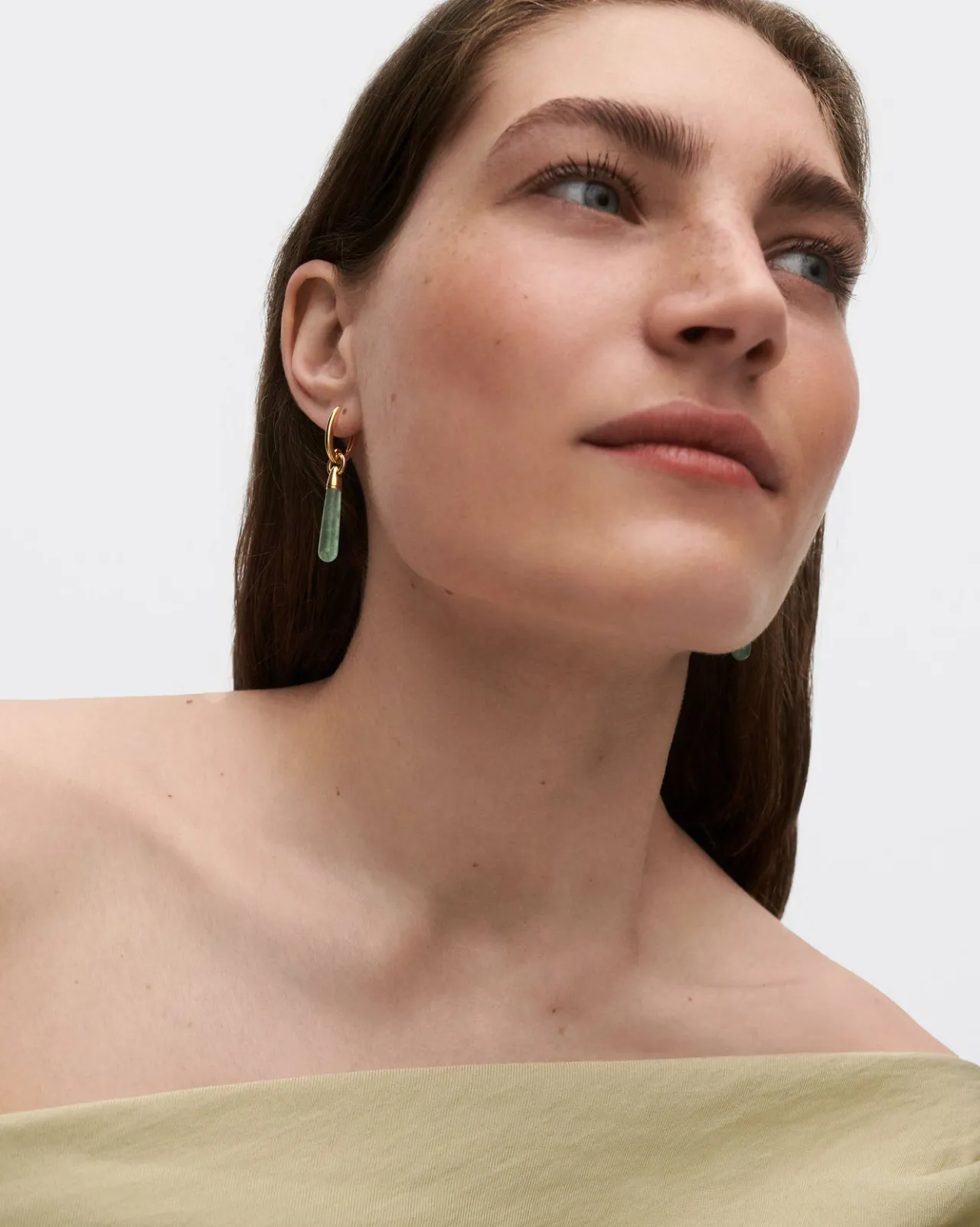 Aros Individuales|Pendientes Con Piedras Semipreciosas-PDPAOLA Aro Individual Aventurina Verde Large Jupiter