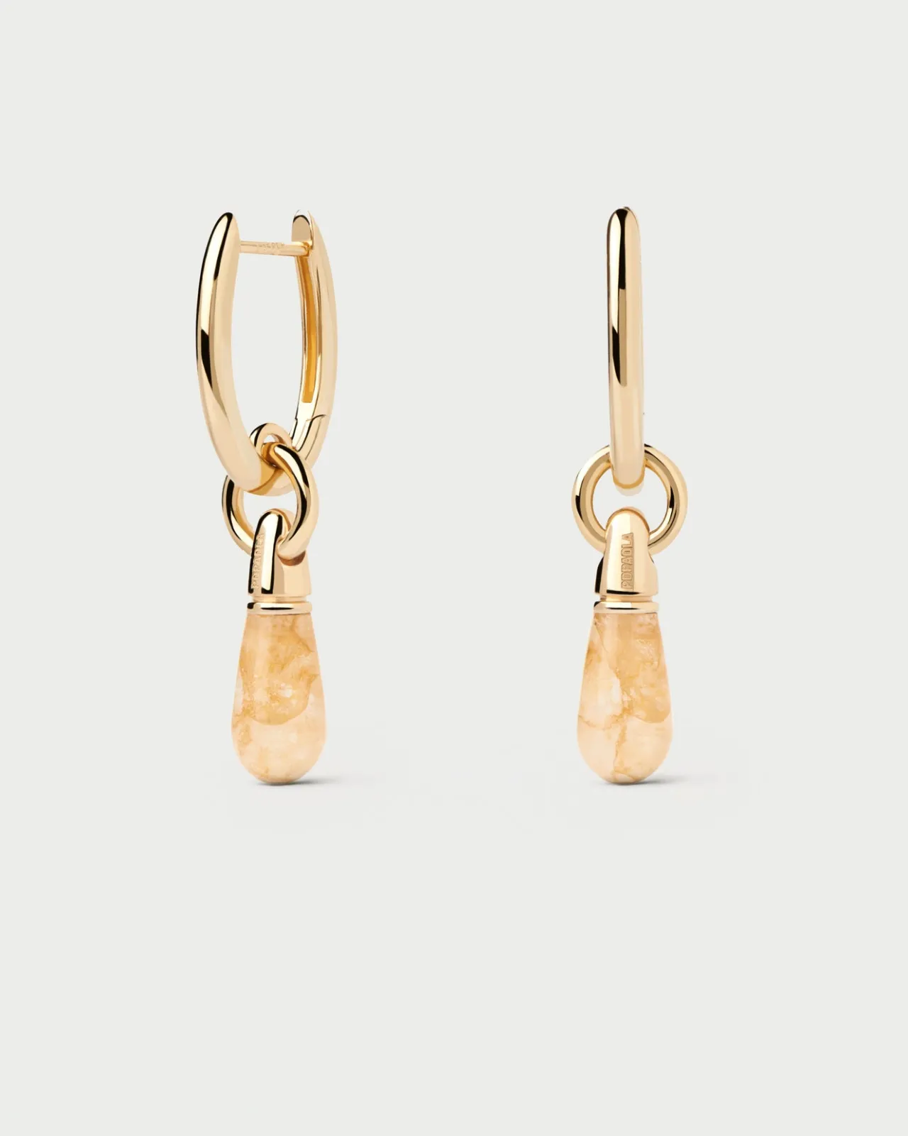 Piercings Con Piedras Semipreciosas|Aros Individuales-PDPAOLA Aro Individual Aventurina Amarilla Jupiter