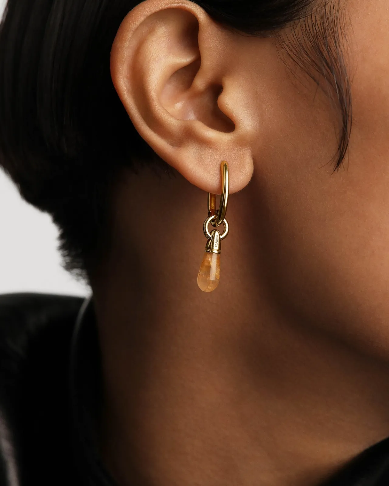 Piercings Con Piedras Semipreciosas|Aros Individuales-PDPAOLA Aro Individual Aventurina Amarilla Jupiter