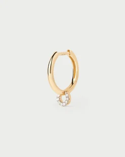 Joyas Con Diamantes|Joyas De Oro 18K-PDPAOLA Aro individual de diamantes y oro Loop
