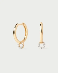 Joyas Con Diamantes|Joyas De Oro 18K-PDPAOLA Aro individual de diamantes y oro Loop