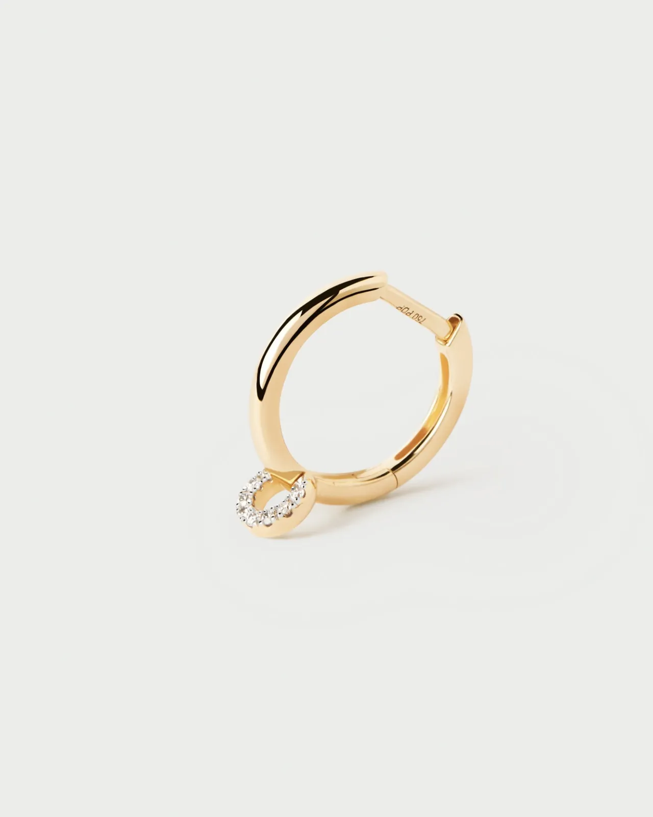 Joyas Con Diamantes|Joyas De Oro 18K-PDPAOLA Aro individual de diamantes y oro Loop