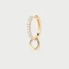Joyas Con Diamantes|Joyas De Oro 18K-PDPAOLA Aro individual de diamantes y oro Circle