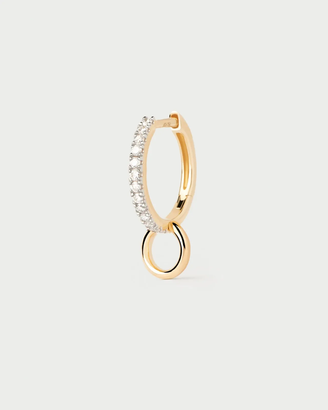 Joyas Con Diamantes|Joyas De Oro 18K-PDPAOLA Aro individual de diamantes y oro Circle