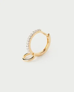 Joyas Con Diamantes|Joyas De Oro 18K-PDPAOLA Aro individual de diamantes y oro Circle