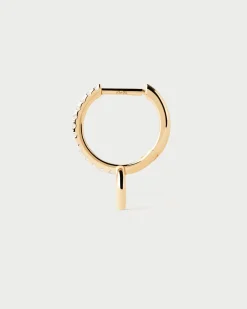 Joyas Con Diamantes|Joyas De Oro 18K-PDPAOLA Aro individual de diamantes y oro Circle