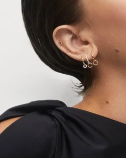 Joyas Con Diamantes|Joyas De Oro 18K-PDPAOLA Aro individual de diamantes y oro Circle