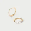 Joyas Con Diamantes|Joyas De Oro 18K-PDPAOLA Aros De Diamantes Y Oro Estella Mini