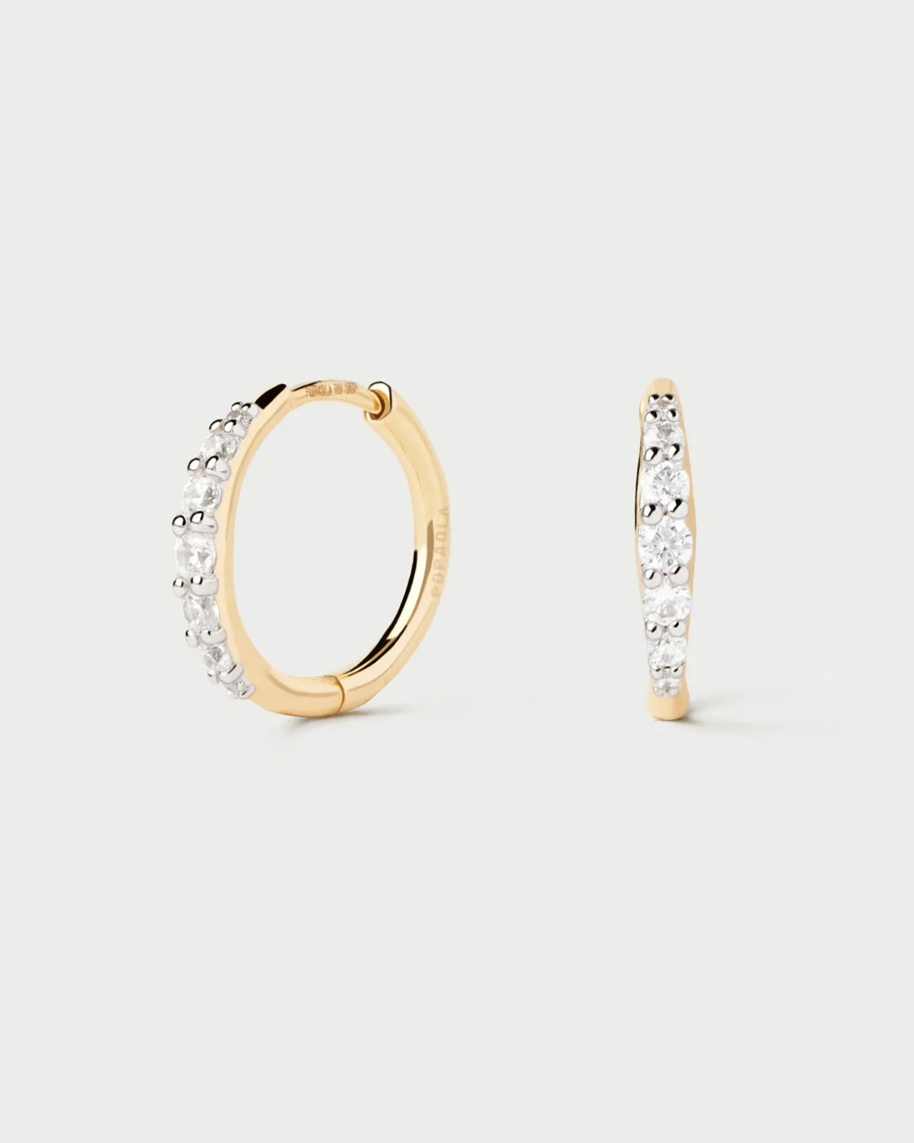 Joyas Con Diamantes|Joyas De Oro 18K-PDPAOLA Aros De Diamantes Y Oro Estella Mini