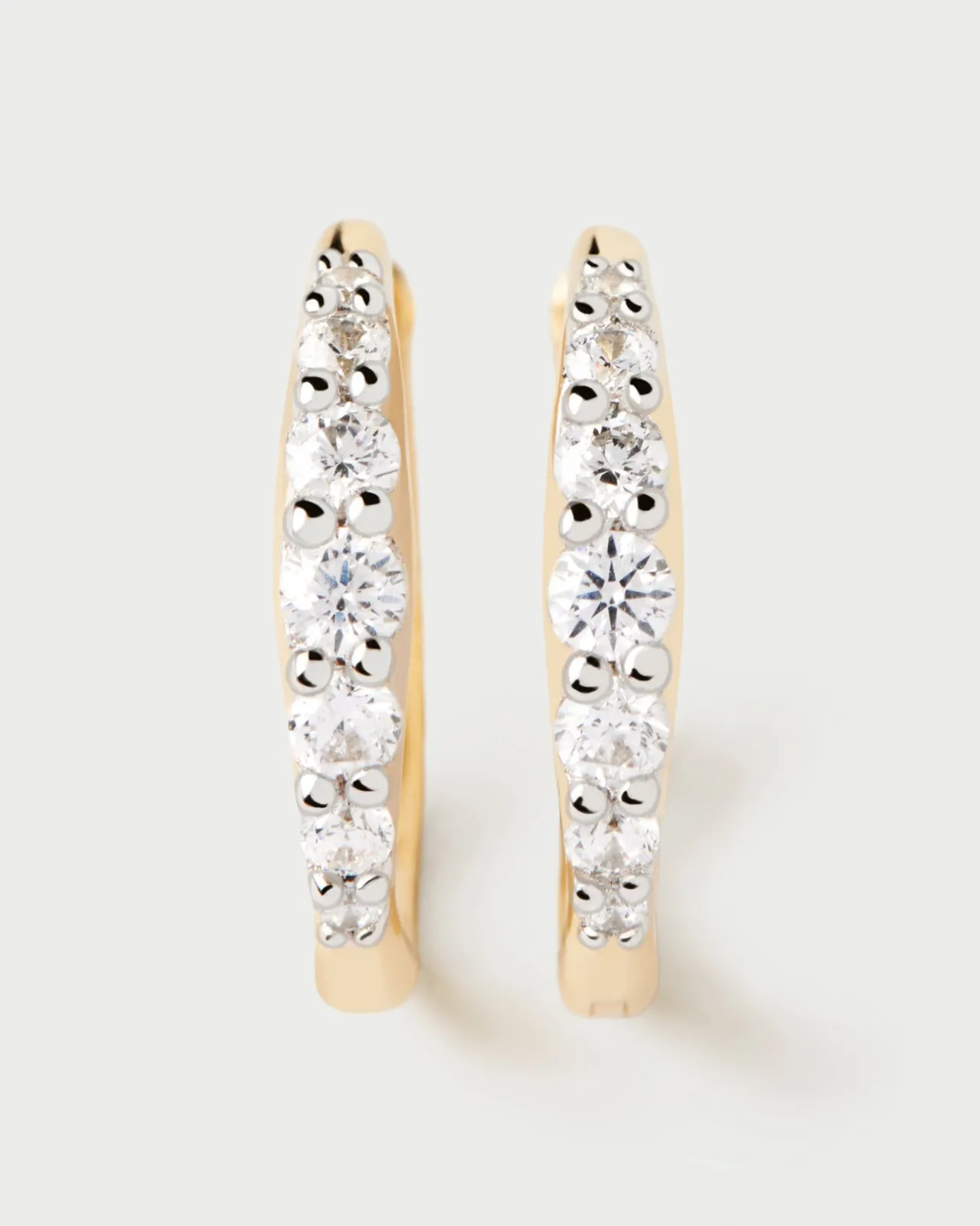 Joyas Con Diamantes|Joyas De Oro 18K-PDPAOLA Aros De Diamantes Y Oro Estella Mini