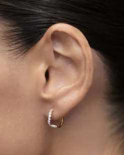 Joyas Con Diamantes|Joyas De Oro 18K-PDPAOLA Aros de diamantes y oro Flow