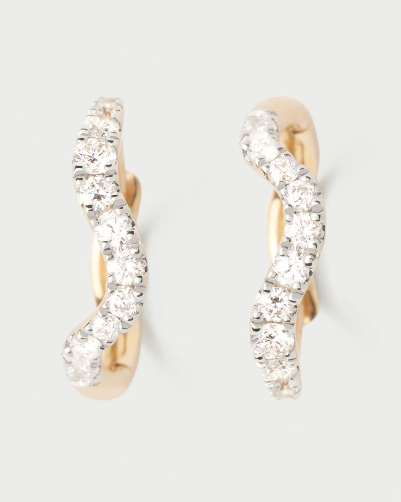 Joyas Con Diamantes|Joyas De Oro 18K-PDPAOLA Aros de diamantes y oro Flow
