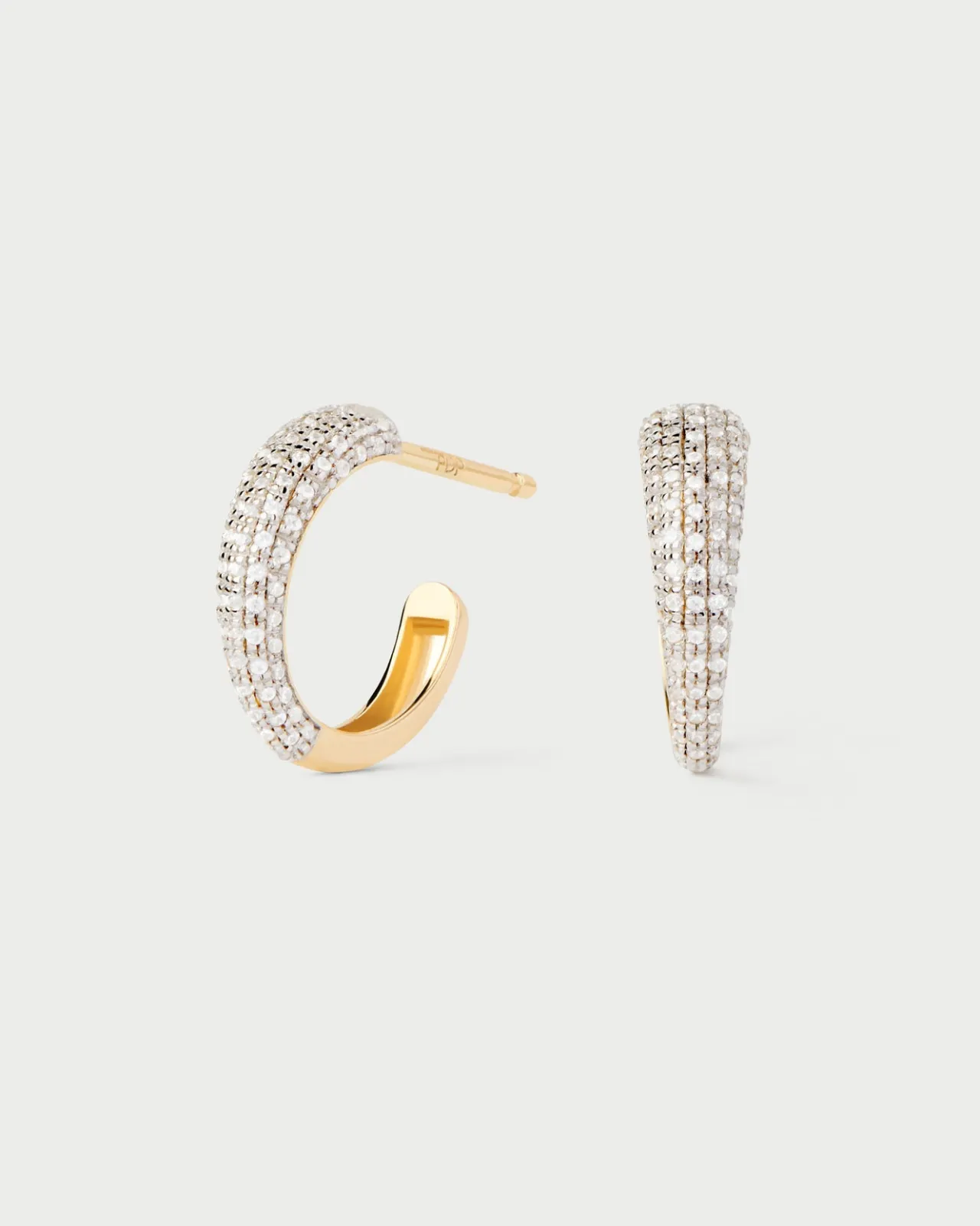 Joyas Con Diamantes|Joyas De Oro 18K-PDPAOLA Aros de Diamantes y Oro Soho Mini