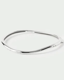 Brazaletes|Pulseras Básicas-PDPAOLA Brazalete de plata Air
