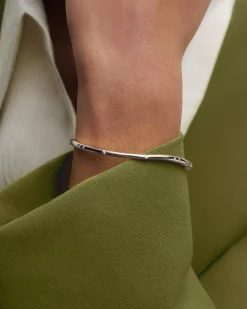 Brazaletes|Pulseras Básicas-PDPAOLA Brazalete de plata Air