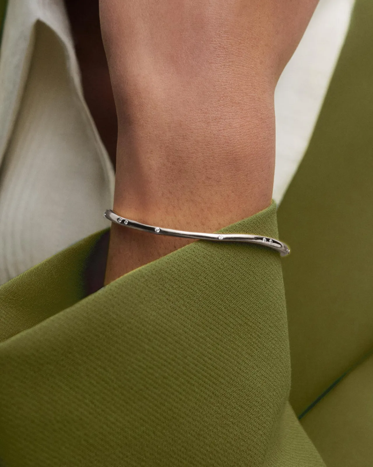 Brazaletes|Pulseras Básicas-PDPAOLA Brazalete de plata Air