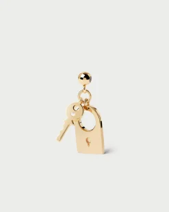 Pulseras De Oro|Charms Amor-PDPAOLA Charm Candado y llave