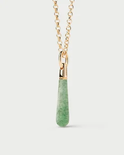 Colgantes Con Piedras Semipreciosas|Colgantes Grandes-PDPAOLA Colgante Aventurina Verde Large Drop