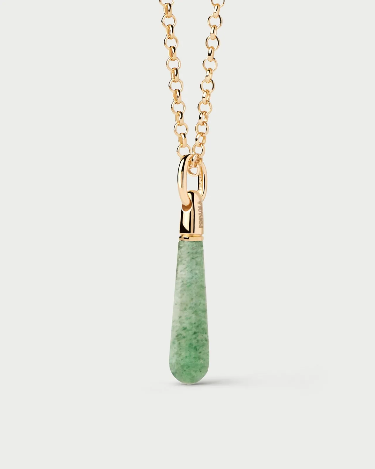 Colgantes Con Piedras Semipreciosas|Colgantes Grandes-PDPAOLA Colgante Aventurina Verde Large Drop