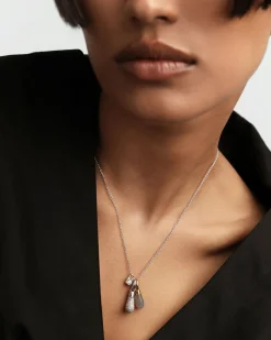 Colgantes Pequeños-PDPAOLA Colgante de Plata Pavé Drop