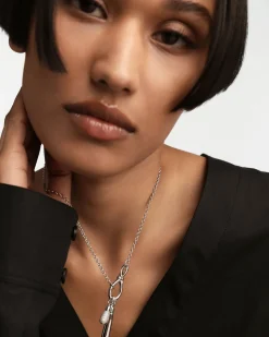 Colgantes Pequeños-PDPAOLA Colgante de Plata Pavé Drop
