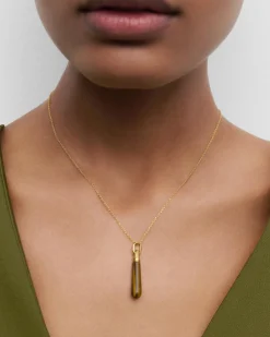 Colgantes Con Piedras Semipreciosas-PDPAOLA Colgante Ojo de tigre large Drop