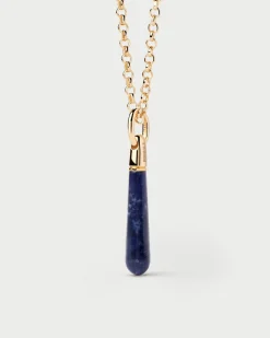 Colgantes Con Piedras Semipreciosas|Collares Con Piedras Semipreciosas-PDPAOLA Colgante sodalita large Drop