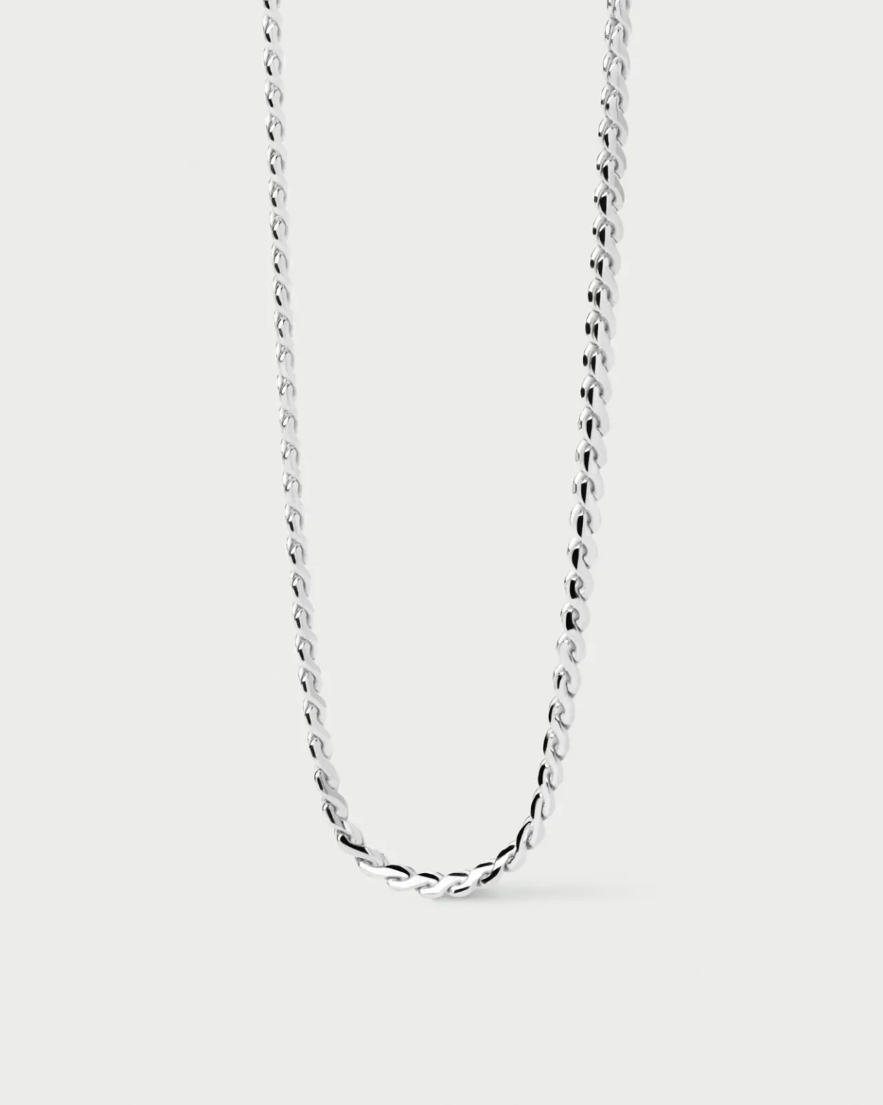Collares Básicos|Collares De Cadena-PDPAOLA Collar Cadena de Plata Serpentine