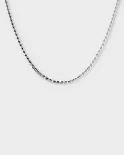 Collares Básicos|Collares De Cadena-PDPAOLA Collar Cadena de Plata Serpentine