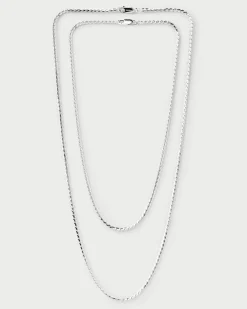 Collares Básicos|Collares De Cadena-PDPAOLA Collar Cadena de Plata Serpentine
