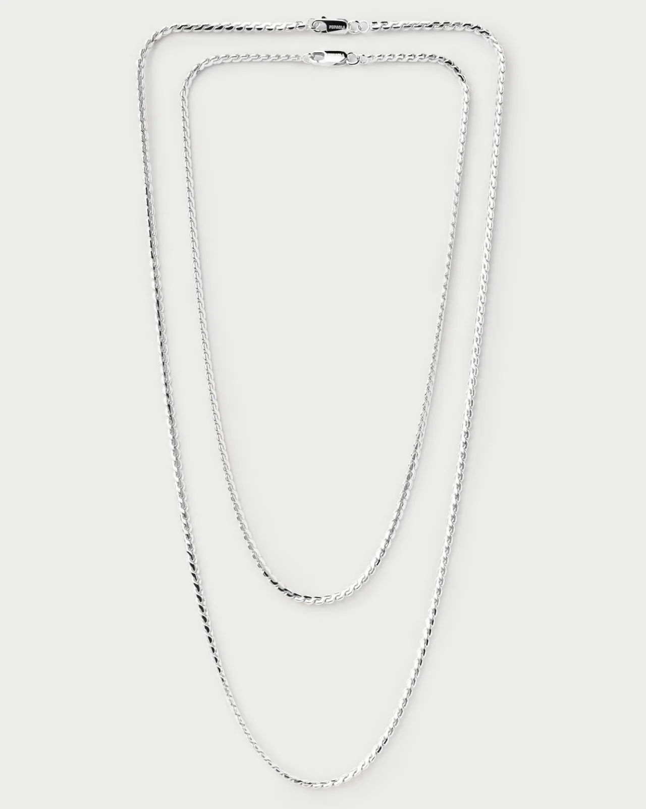 Collares Básicos|Collares De Cadena-PDPAOLA Collar Cadena de Plata Serpentine