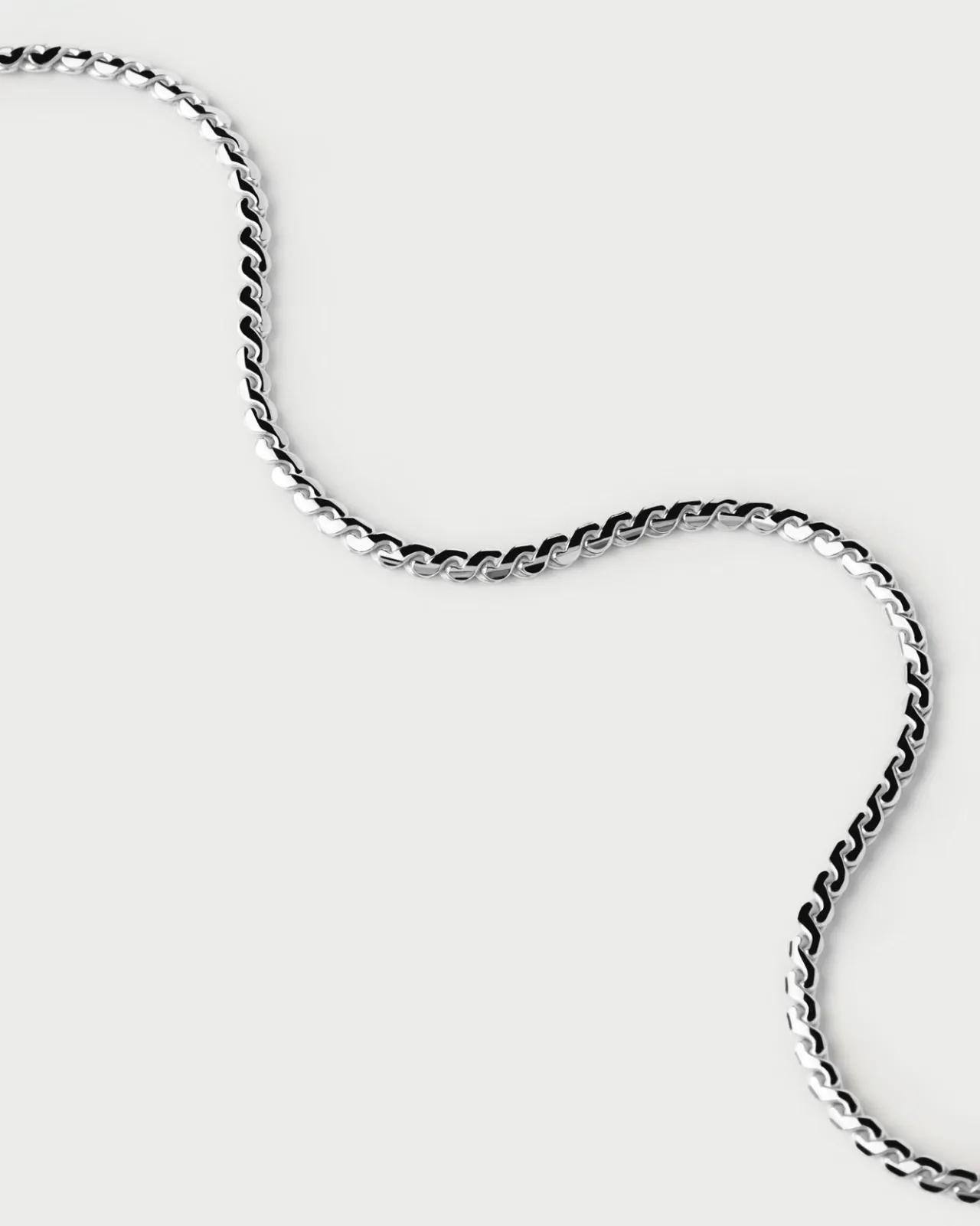 Collares Básicos|Collares De Cadena-PDPAOLA Collar Cadena de Plata Serpentine