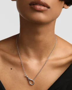 Collares De Cadena|Collares De Plata-PDPAOLA Collar Cadena de Plata Stacker Clasp