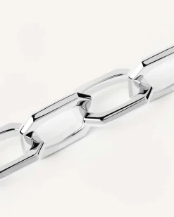 Collares De Cadena|Collares De Plata-PDPAOLA Collar cadena plateado Large Signature