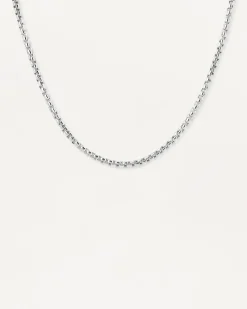 Joyas De Oro Blanco 18K|Joyas De Oro 18K-PDPAOLA Collar Cadena Veneciana de Oro Blanco