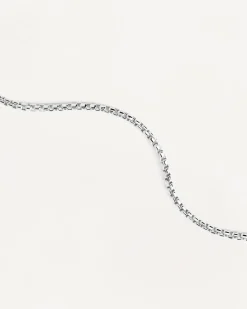 Joyas De Oro Blanco 18K|Joyas De Oro 18K-PDPAOLA Collar Cadena Veneciana de Oro Blanco