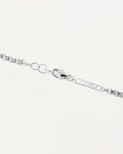 Joyas De Oro Blanco 18K|Joyas De Oro 18K-PDPAOLA Collar Cadena Veneciana de Oro Blanco