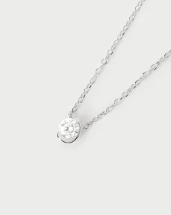 Joyas Con Diamantes|Joyas De Oro Blanco 18K-PDPAOLA Collar de diamantes y oro blanco Delia
