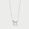 Joyas Con Diamantes-PDPAOLA Collar de Diamantes Y Oro Blanco Solitaire Medium