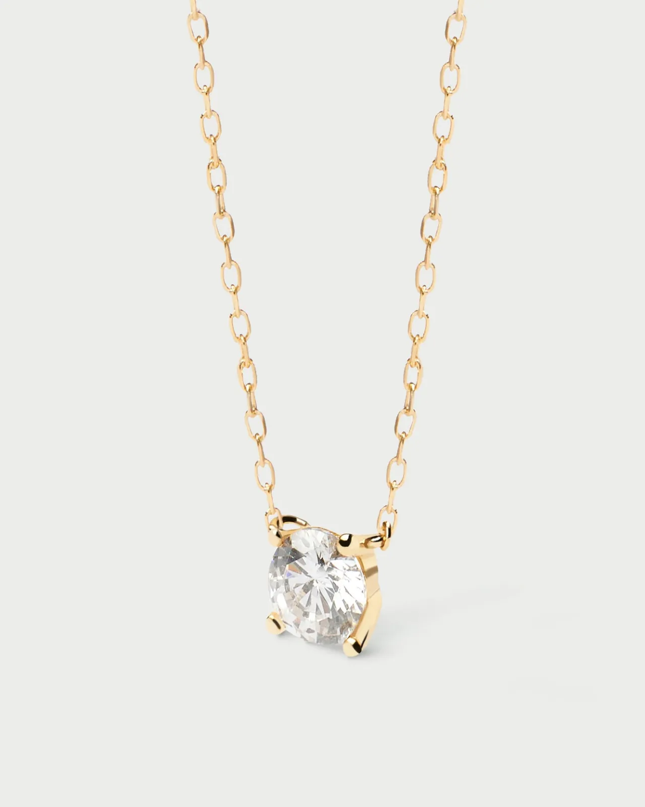 Joyas Con Diamantes|Joyas De Oro 18K-PDPAOLA Collar de Diamantes y oro Solitaire Supreme