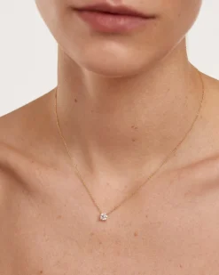 Joyas Con Diamantes|Joyas De Oro 18K-PDPAOLA Collar de Diamantes y oro Solitaire Supreme